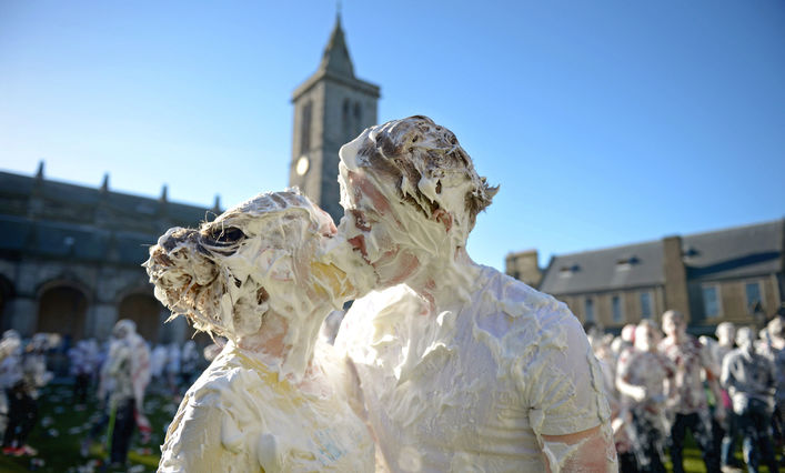 Students Celebrate Raisin Monday At St Andrew's University